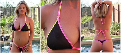 Vegas Thong Black Pink Yellow