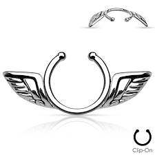 Angel Wings Non Piercing Nipple Ring Set #3