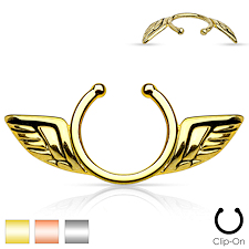 Angel Wings Non Piercing Nipple Ring Set